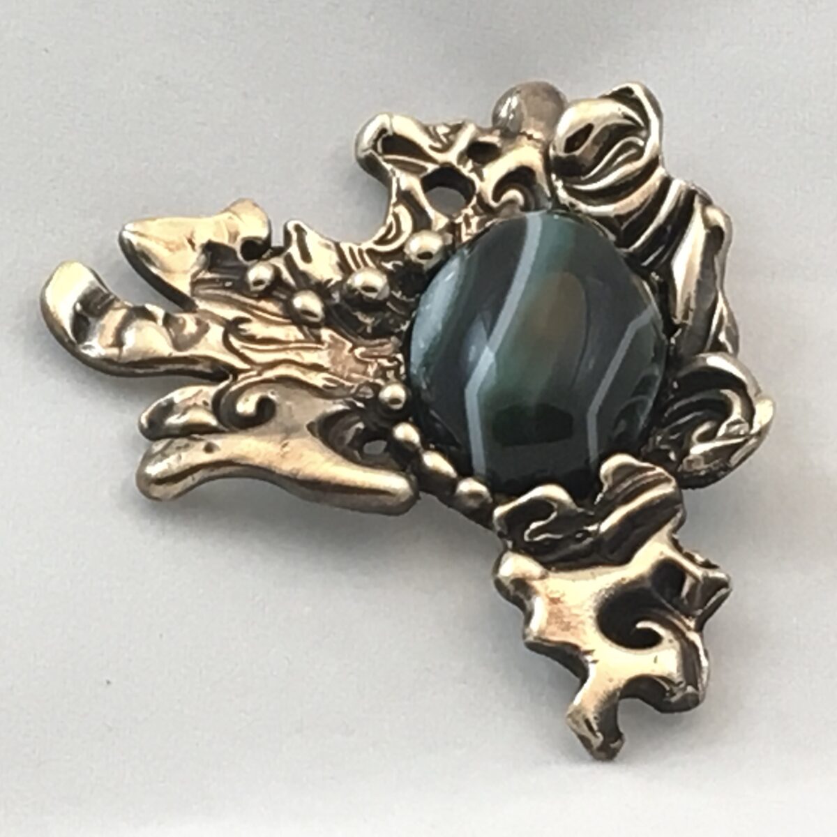 Bronze and Agate Pendant